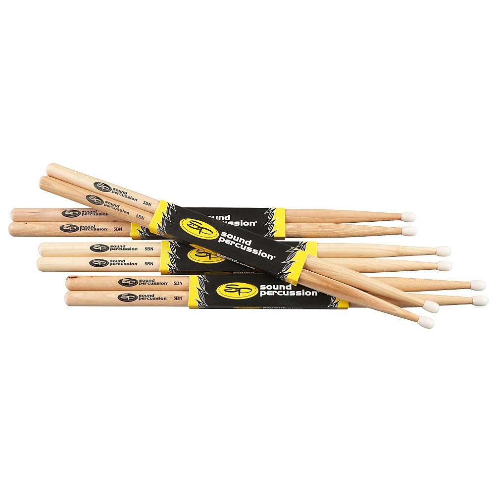 Sound Percussion Labs Hickory Drumsticks 4Pack 5B Nylon eBay