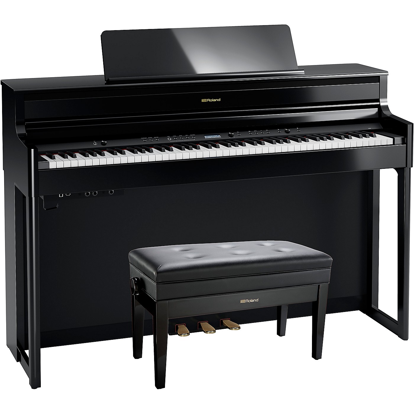 Roland HP704 Digital Upright Piano With Bench thumbnail