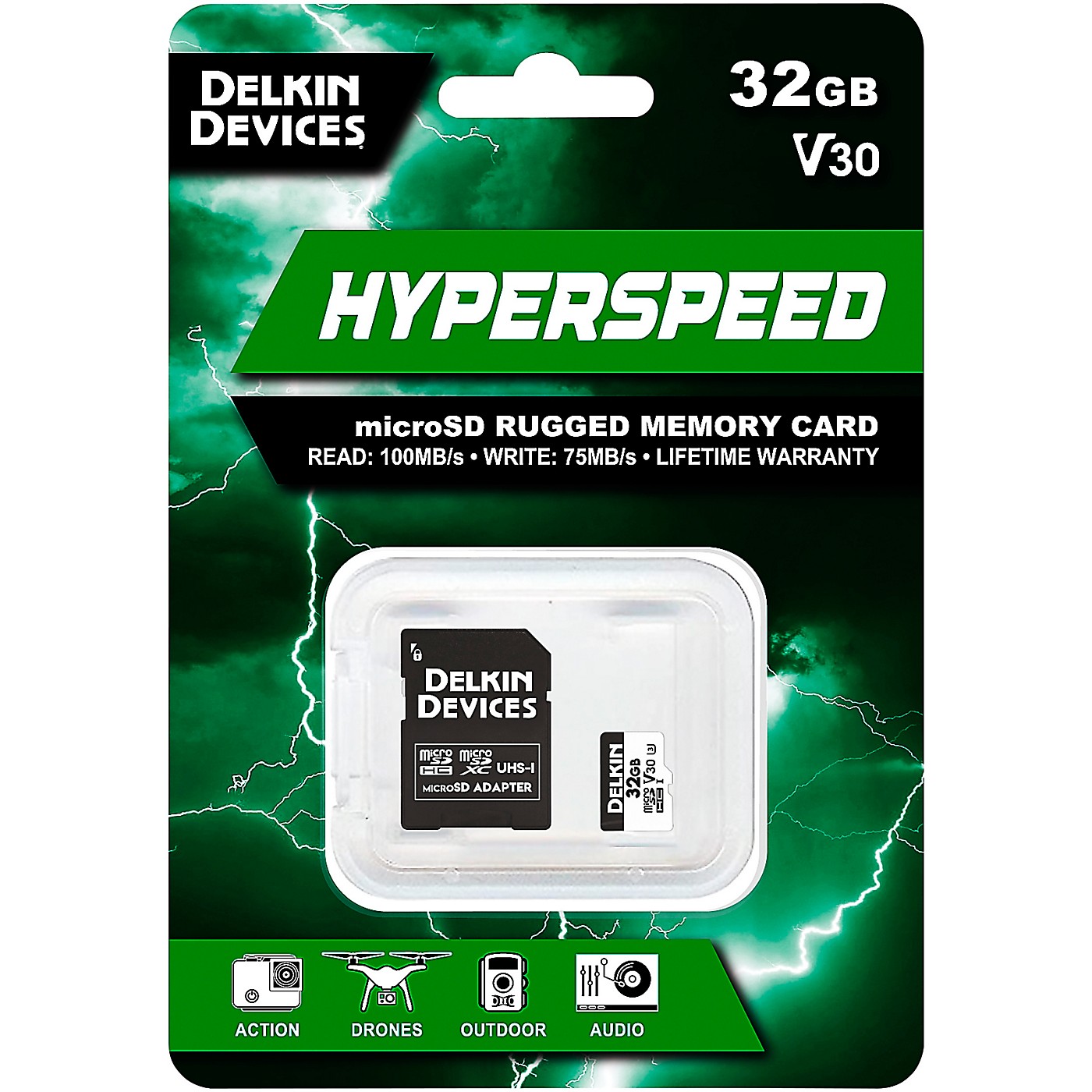 Delkin HYPERSPEED MicroSDHC Memory Card-32 V30 thumbnail