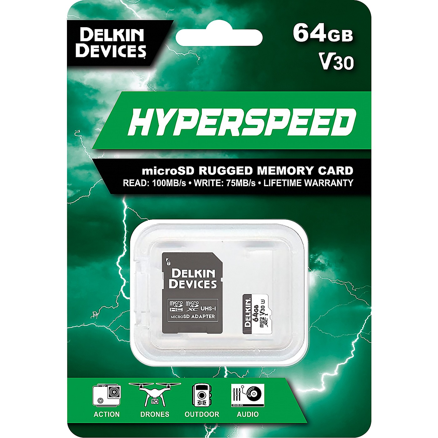 Delkin HYPERSPEED MicroSDHC Memory Card 64GB thumbnail