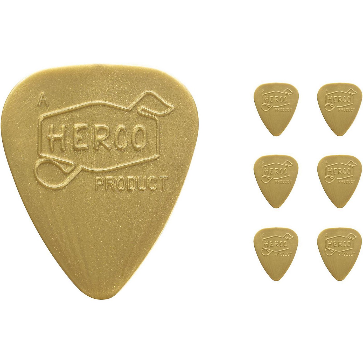Dunlop Herco Vintage 66' Light Picks Gold (6-Pack) thumbnail