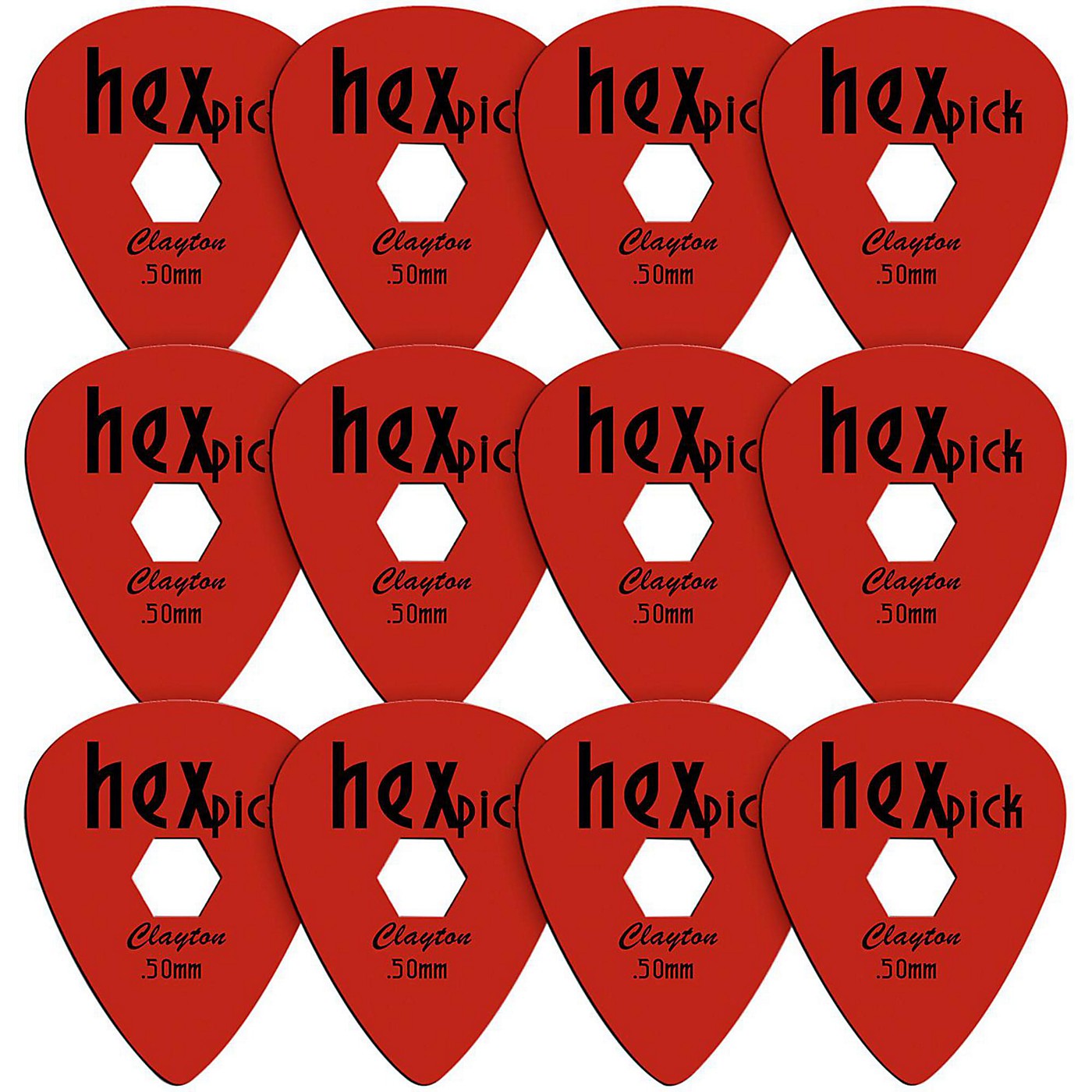 Clayton HexPick Guitar Picks - 12-Pack thumbnail