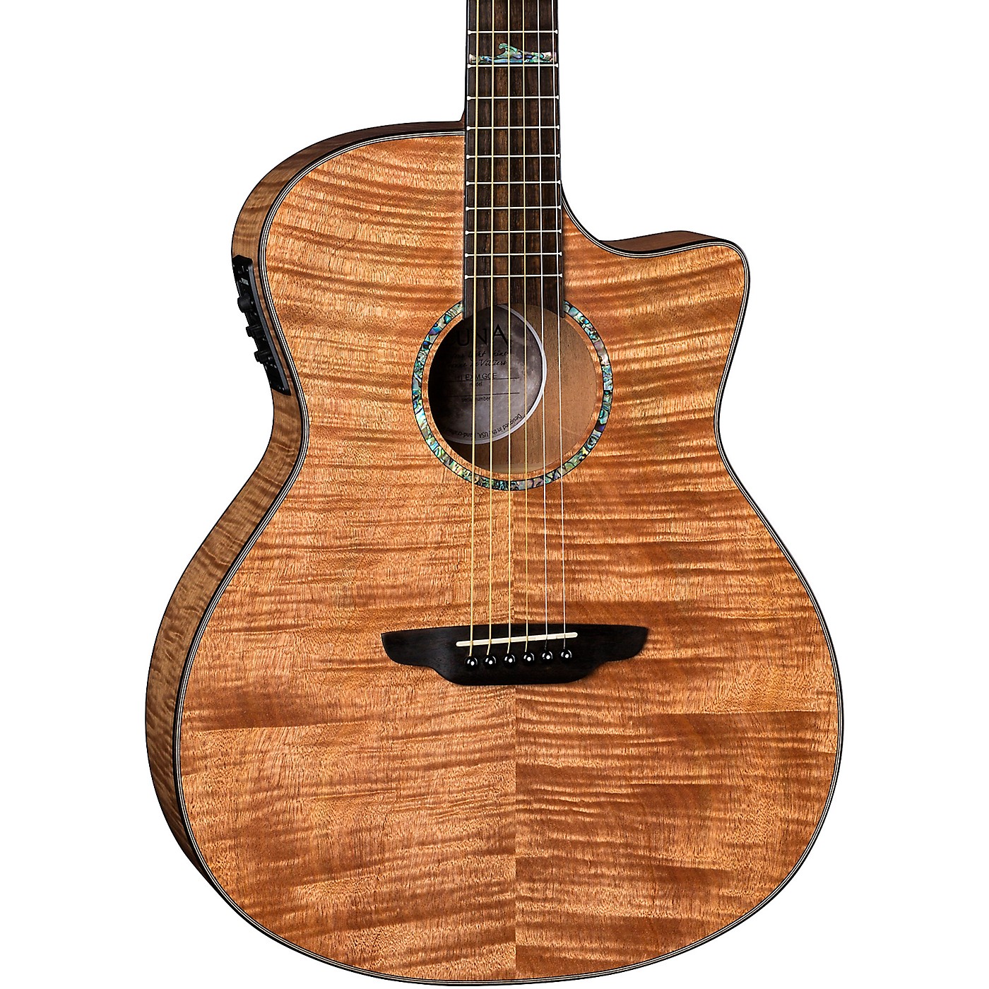 Luna Guitars High Tide Exotic Wood Cutaway Grand Concert Acoustic-Electric Guitar thumbnail