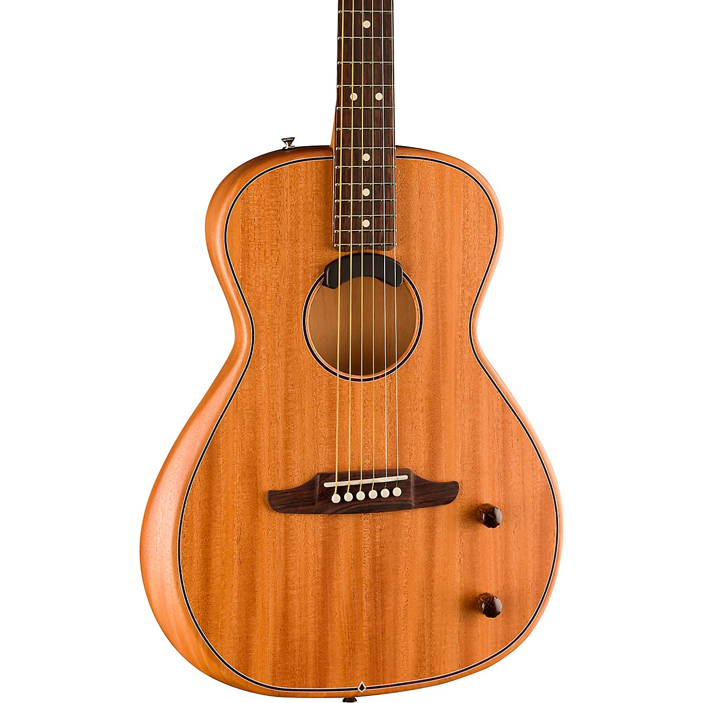 Fender Highway Parlor AllMahogany AcousticElectric Guitar Woodwind