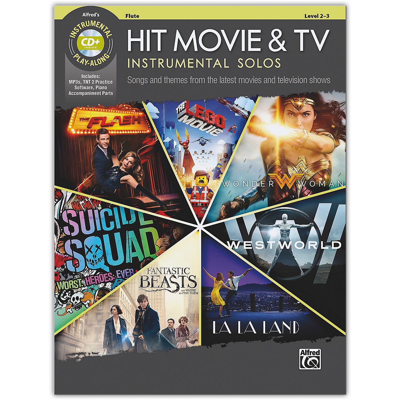 Alfred Hit Movie & TV Instrumental Solos Flute Book & CD Level 2-3 thumbnail