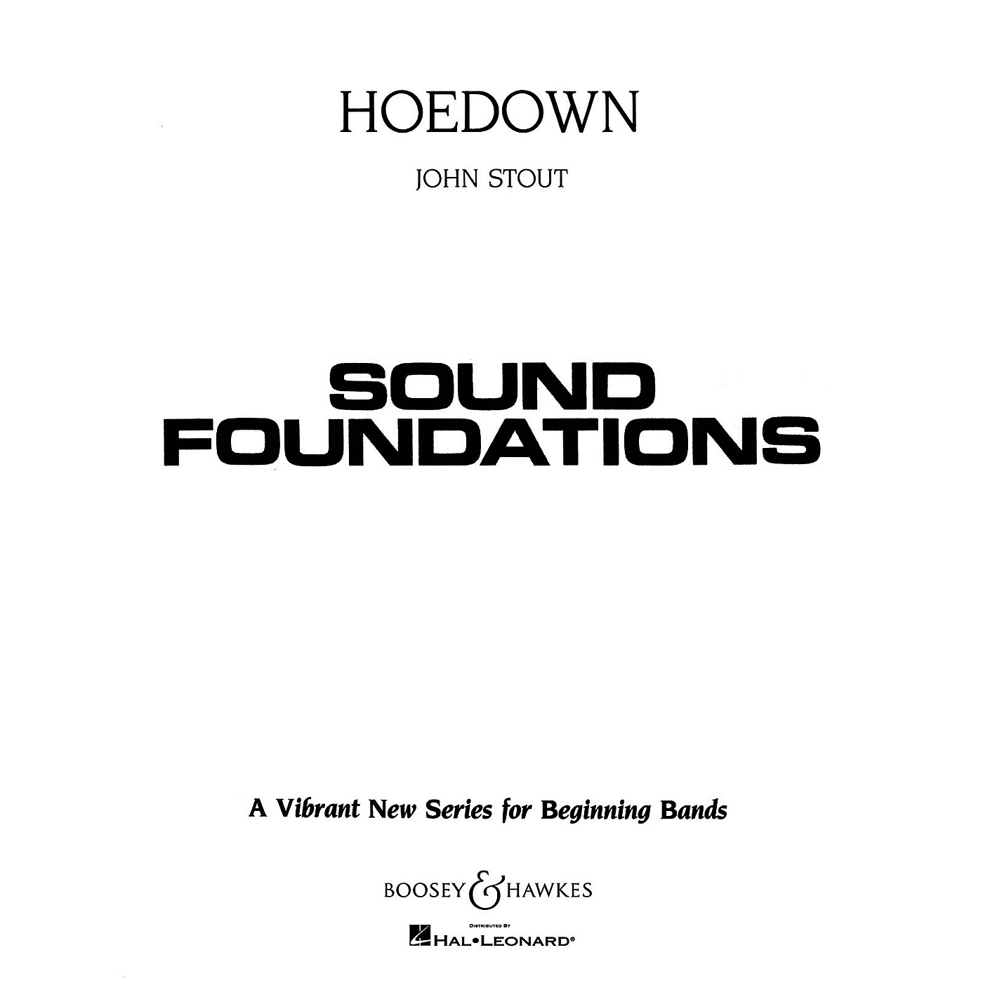 Boosey and Hawkes Hoedown (Full Score) Concert Band Level 1.5 Composed by John Stout thumbnail