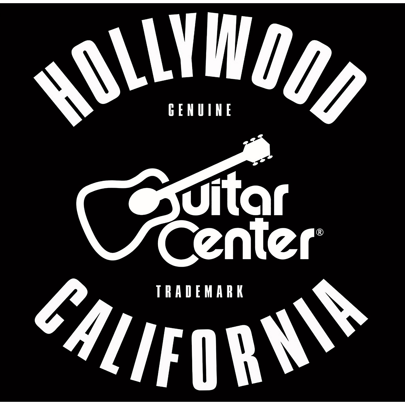 Guitar Center Hollywood, California GO - Black/White Sticker thumbnail