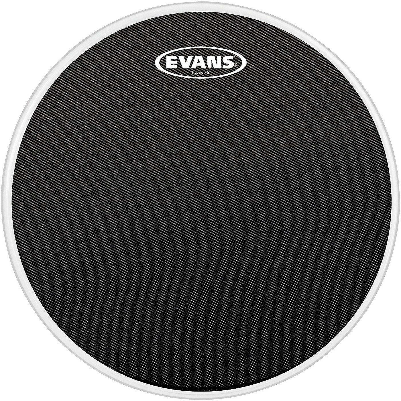 Evans HybridSoft Marching Snare Drum Batter Head Black Woodwind & Brasswind