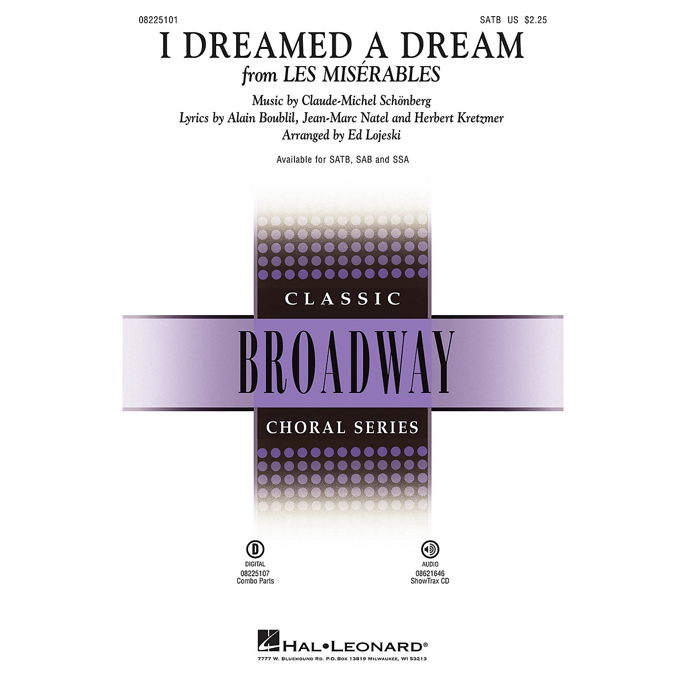 Hal Leonard I Dreamed a Dream (from Les Misérables) ShowTrax CD Arranged by Ed Lojeski thumbnail