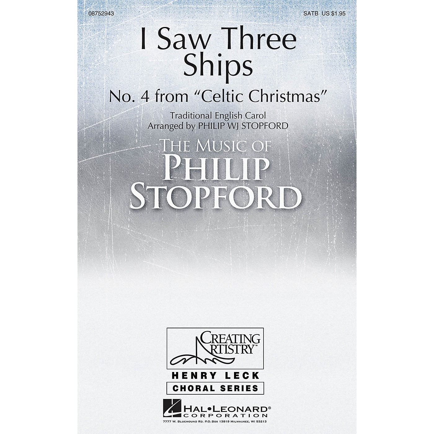 Hal Leonard I Saw Three Ships SATB a cappella arranged by Philip Stopford thumbnail