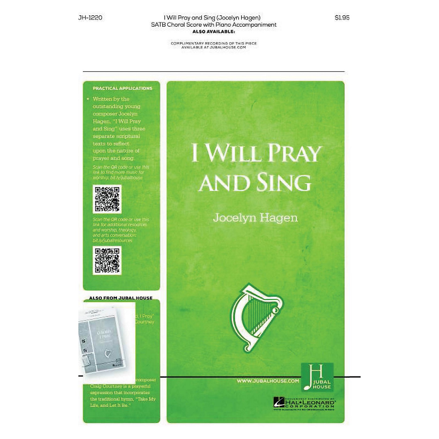 Jubal House Publications I Will Pray and Sing SATB composed by Jocelyn Hagen thumbnail