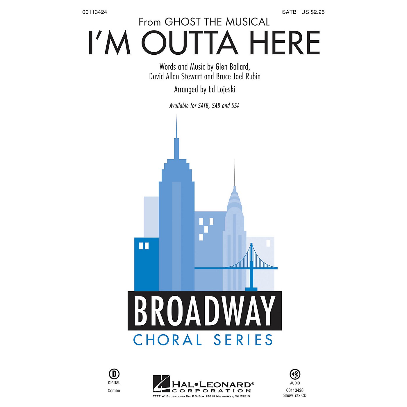 Hal Leonard I'm Outta Here (from Ghost the Musical) SATB arranged by Ed Lojeski thumbnail