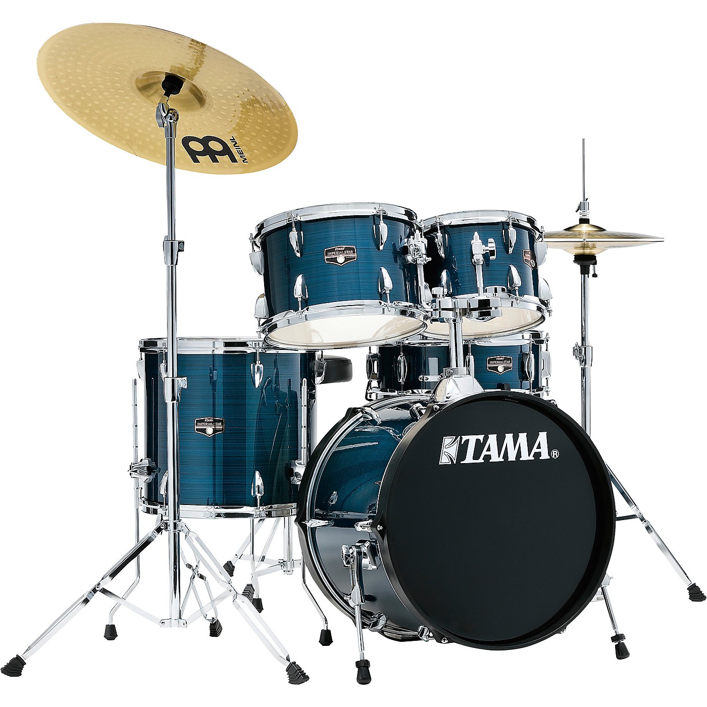 TAMA Hairline Light Blue Imperialstar 5Piece Complete Drum Set with 18
