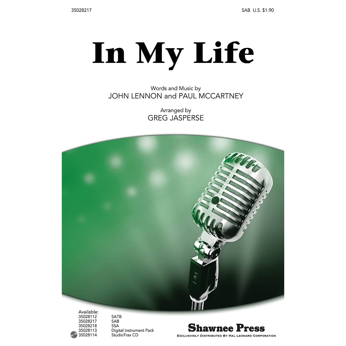 Shawnee Press In My Life SAB by Beatles arranged by Greg Jasperse thumbnail