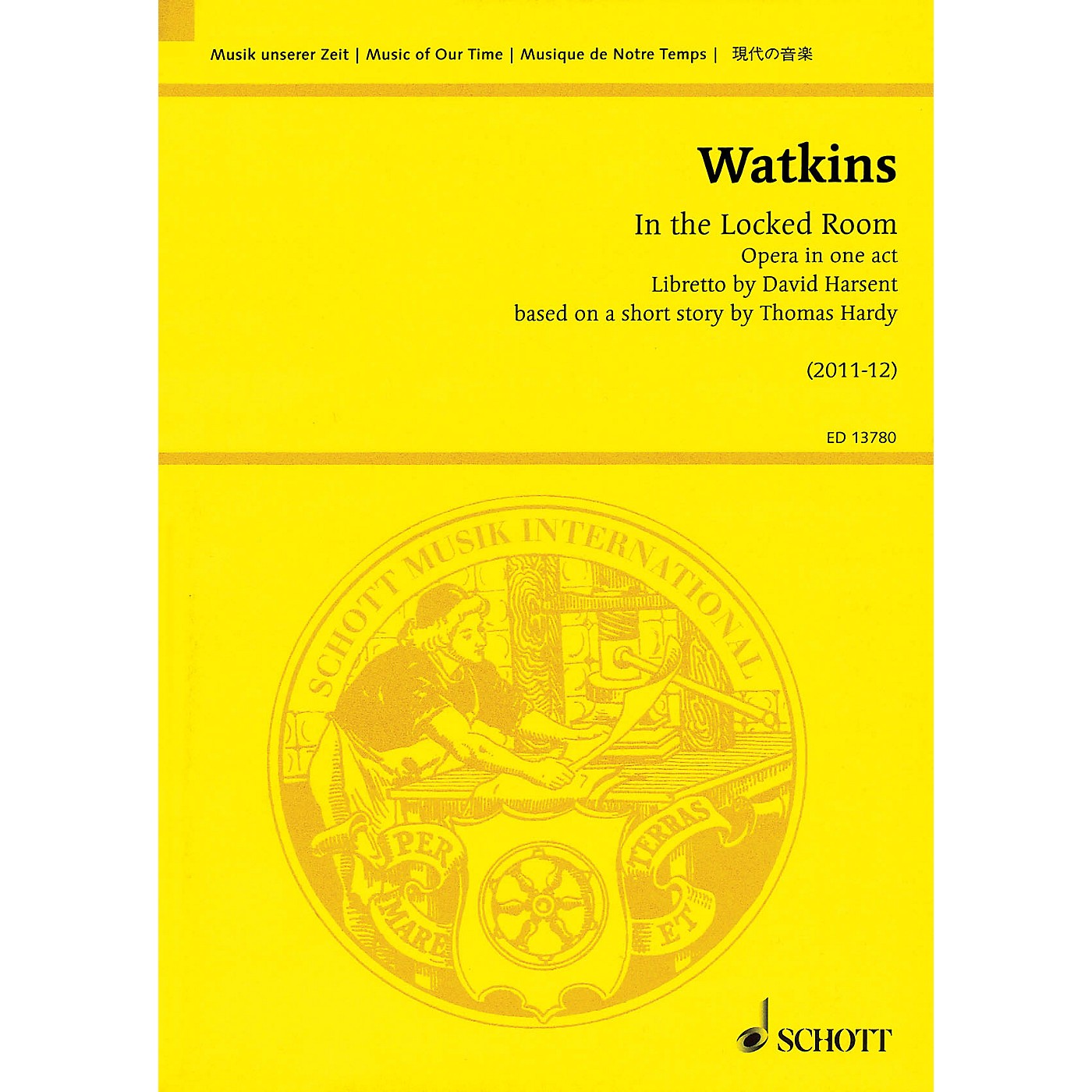 Schott In the Locked Room (Opera in One Act - Study Score) Study Score Series Softcover Composed by Huw Watkins thumbnail