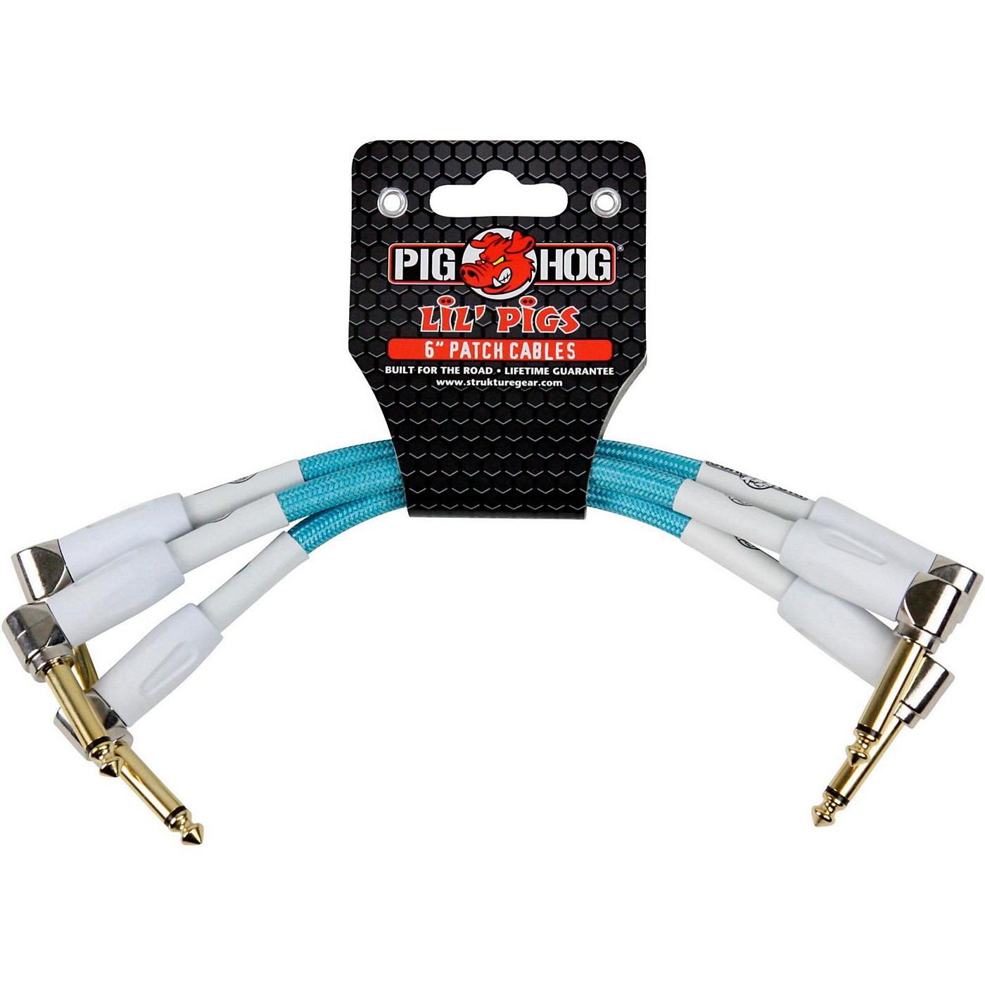 Pig Hog Instrument Cables Lil Pigs 6 in. Patch Cables (3-Pack) thumbnail