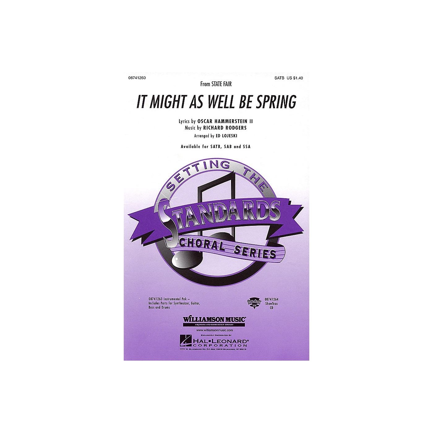 Hal Leonard It Might as Well Be Spring (from State Fair) ShowTrax CD Arranged by Ed Lojeski thumbnail