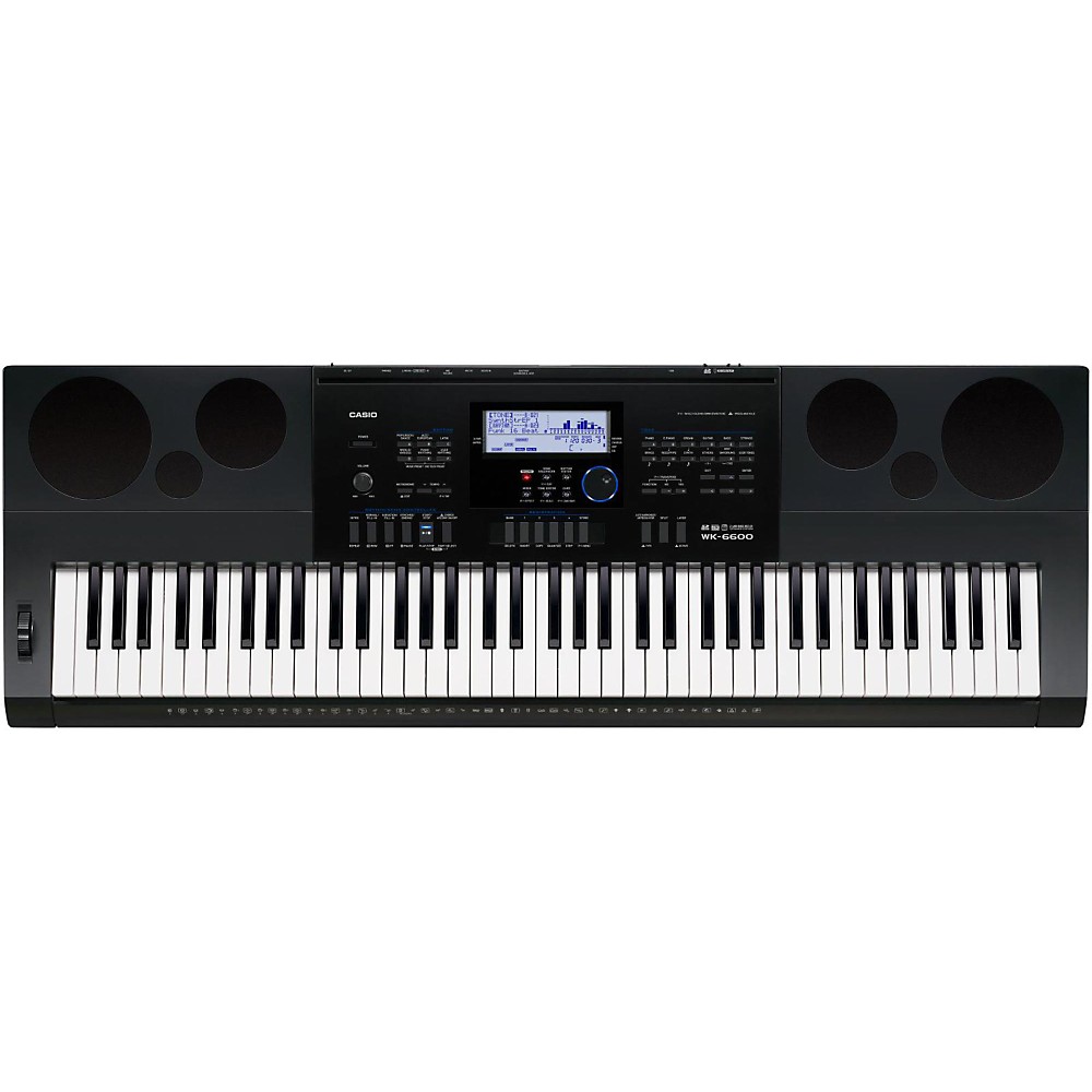 Casio - WK-6600 76-Key Digital Piano - Black