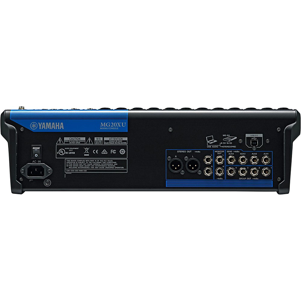 Yamaha MG20-XU 20-Channel Analog Mixer with USB and FX Effects for