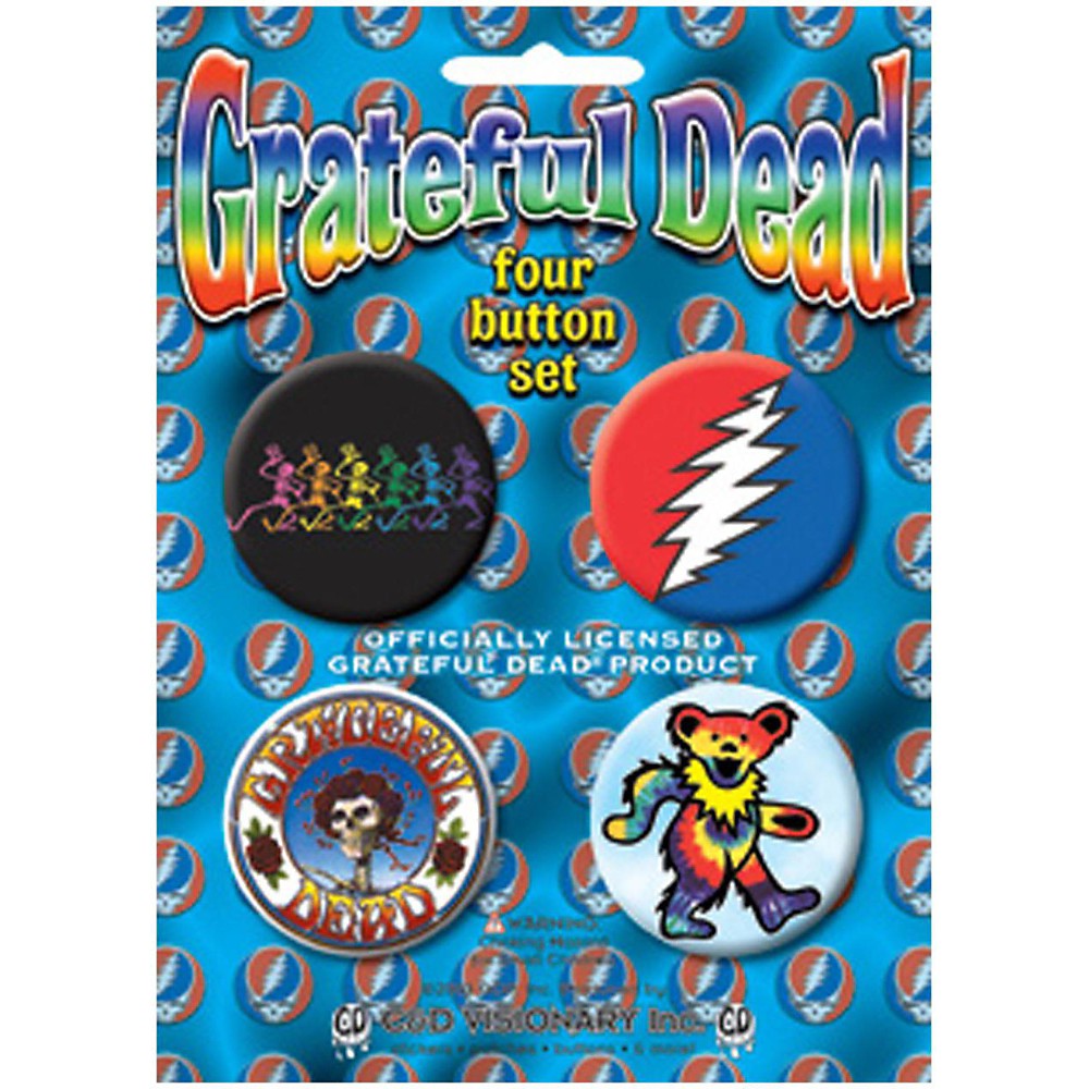 Набор пуговиц Grateful Dead (4 штуки)