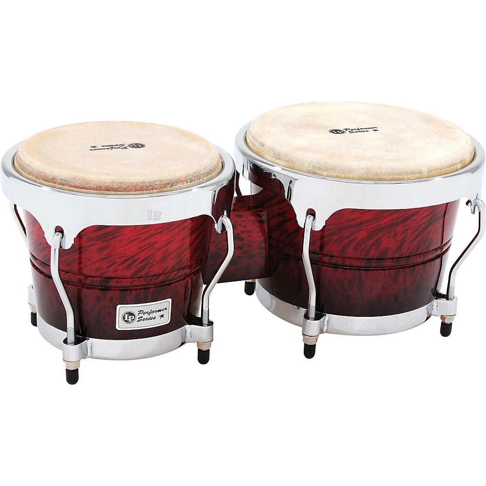 LP Performer Series Bongos with Chrome Hardware Red Fade