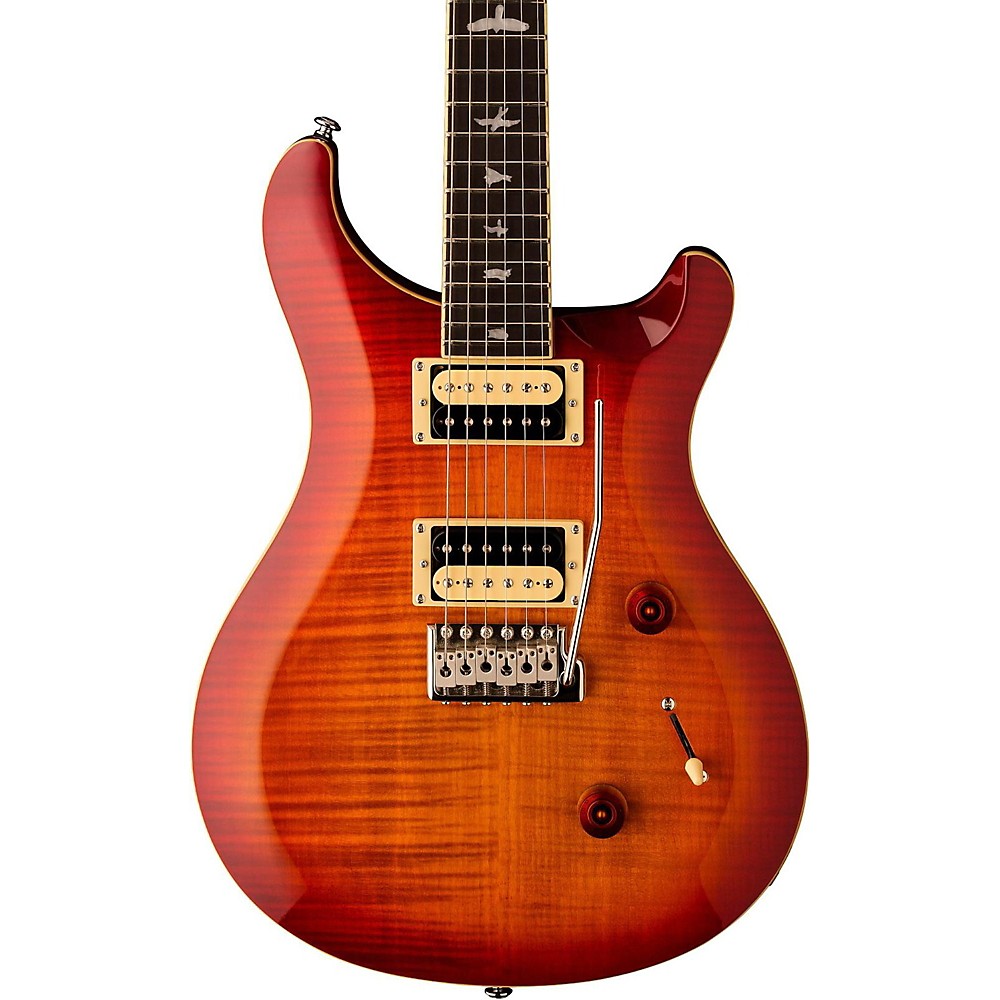 PRS 2017 SE Custom 24 Creme Binding Electric Guitar Cherry Sunburst | eBay