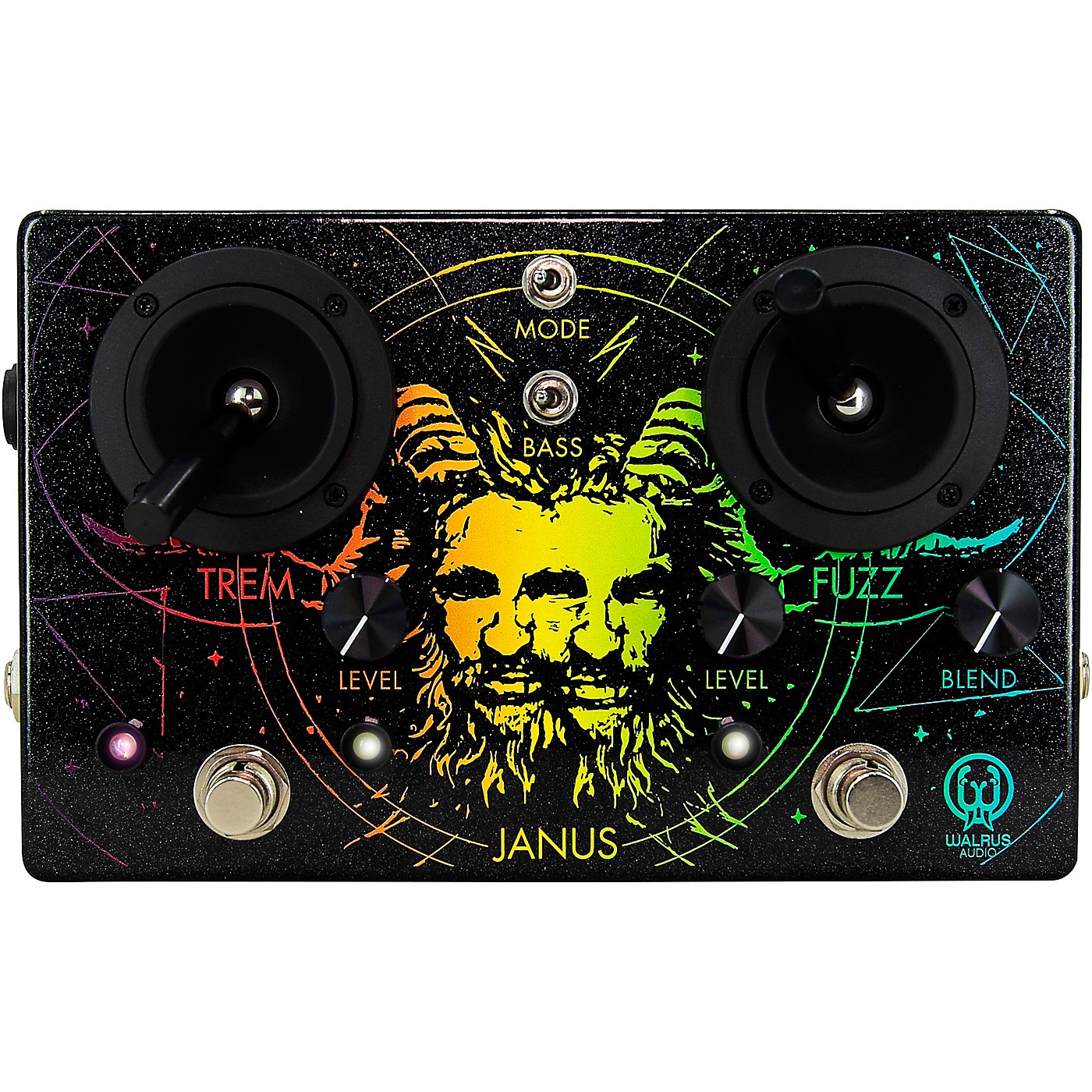 Walrus Audio Janus Fuzz/Tremolo With Joystick Control Anniversary Edition (Black/Rainbow) Effects Pedal thumbnail