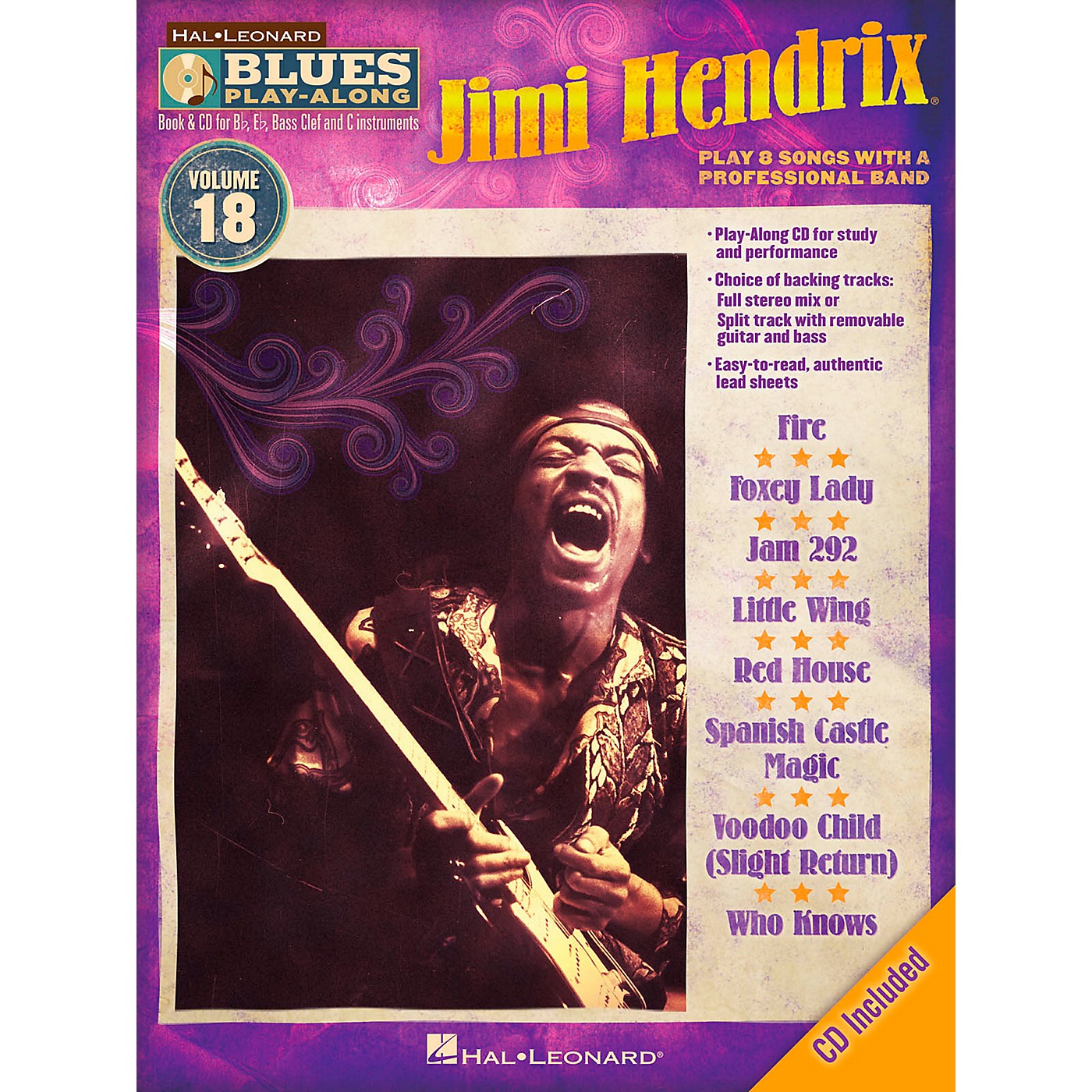 Hal Leonard Jimi Hendrix - Blues Play-Along Volume 18 Book/CD thumbnail