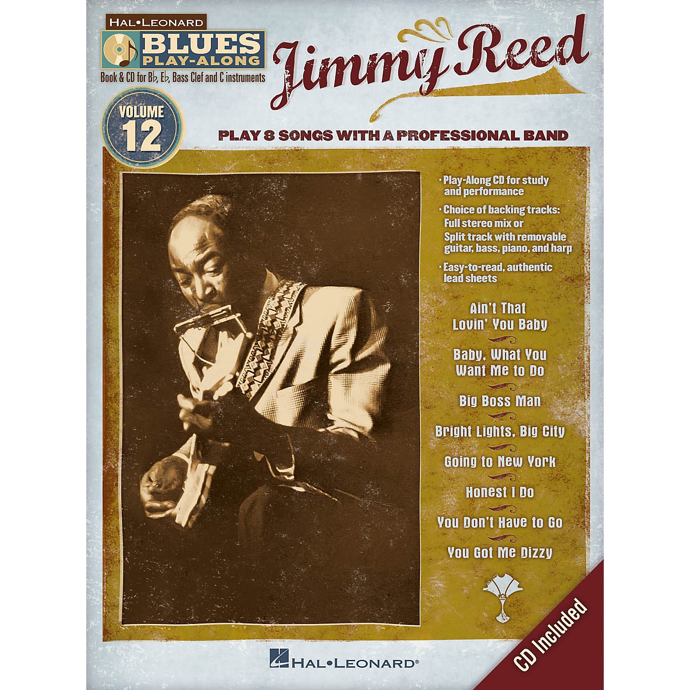 Hal Leonard Jimmy Reed (Blues Play-Along Volume 12) Blues Play-Along Series Softcover with CD Performed by Jimmy Reed thumbnail