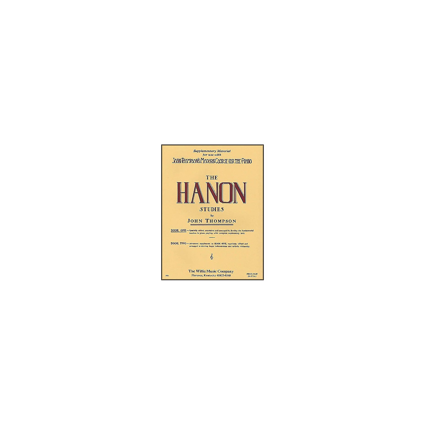 Willis Music John Thompson's Modern Course for The Piano Hanon Studies Book One thumbnail