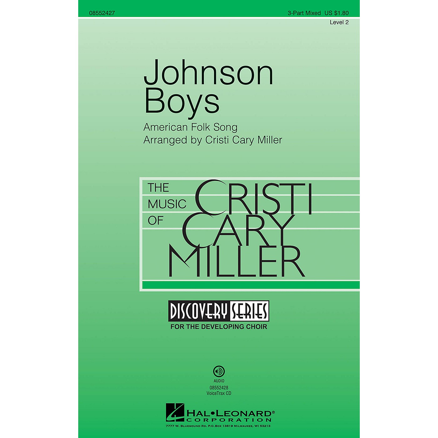 Hal Leonard Johnson Boys (Discovery Level 2) 3-Part Mixed arranged by Cristi Cary Miller thumbnail