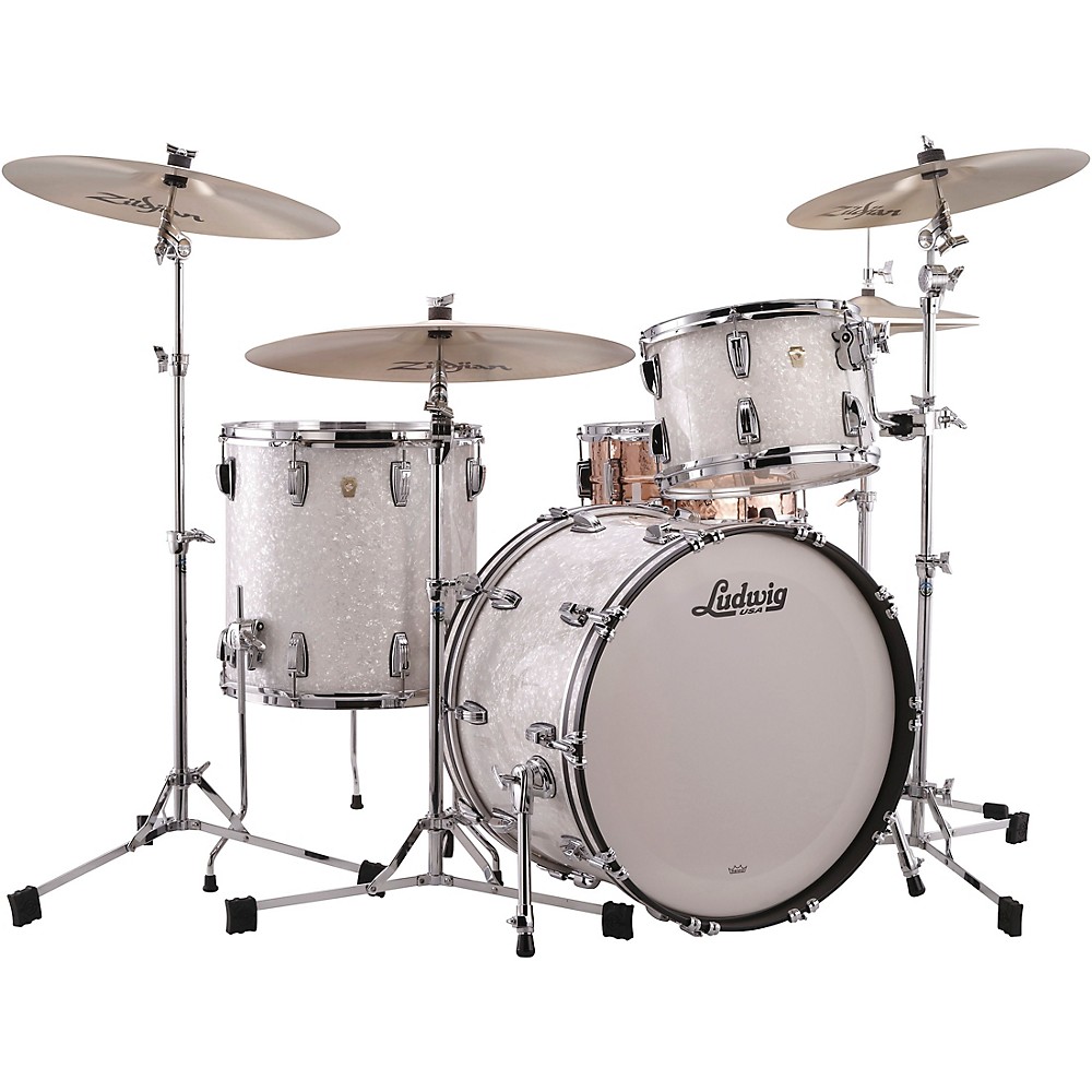 Ludwig-Classic-Maple-3-Piece-Fab-Shell-Pack-w-22-034-Bass-Drum-White-Marine-Pearl