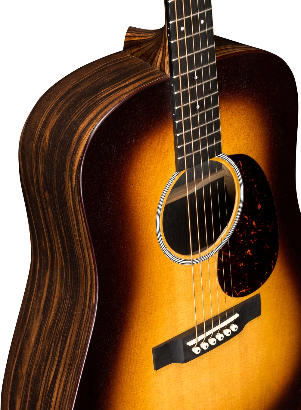 Martin DX1AE Macassar Dreadnought AcousticElectric Guitar Sunburst