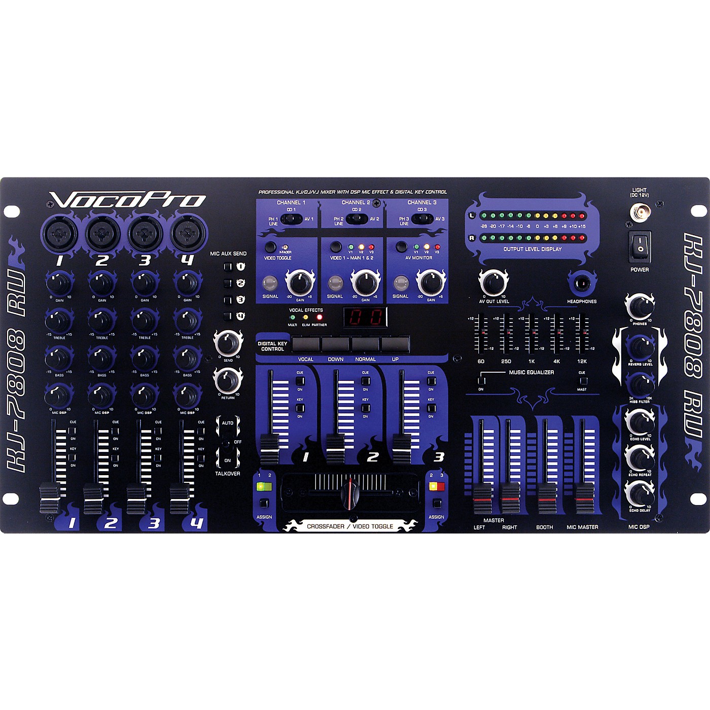 VocoPro KJ-7808RV Pro DJ and Karaoke Mixer thumbnail