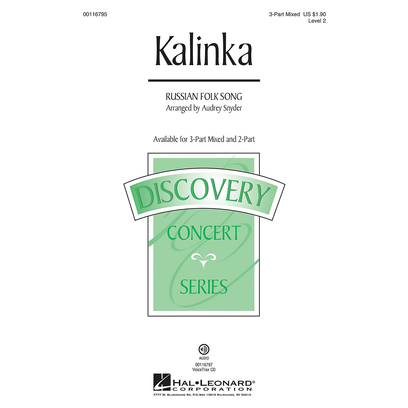 Hal Leonard Kalinka (Discovery Level 2) 2-Part Arranged by Audrey Snyder thumbnail