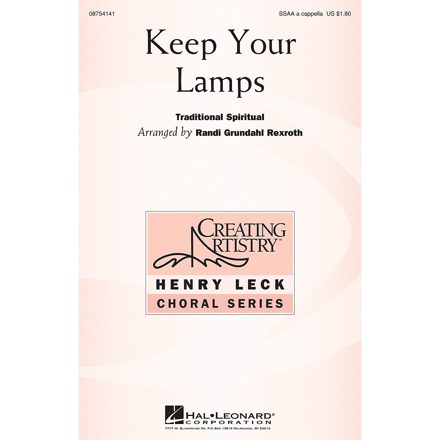 Hal Leonard Keep Your Lamps SSAA A Cappella arranged by Randi Grundahl Rexroth thumbnail