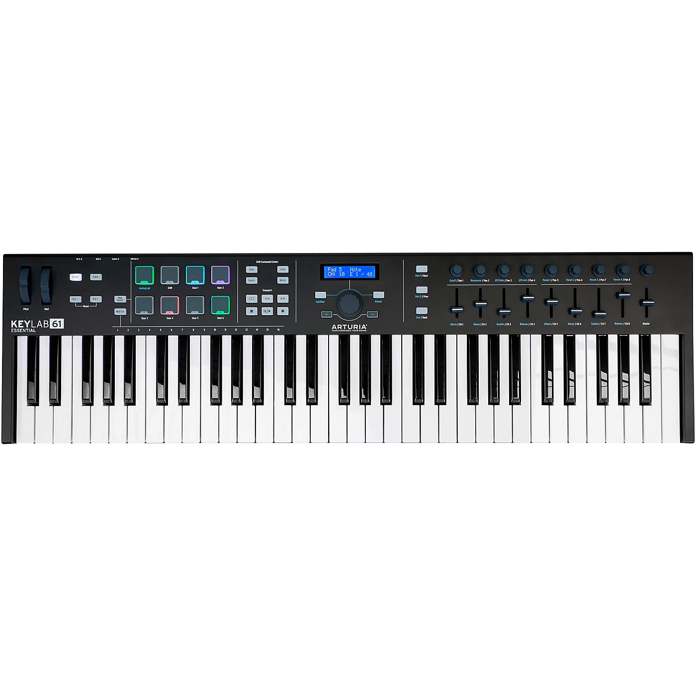 Arturia KeyLab Essential 61 MIDI Keyboard Controller Black thumbnail