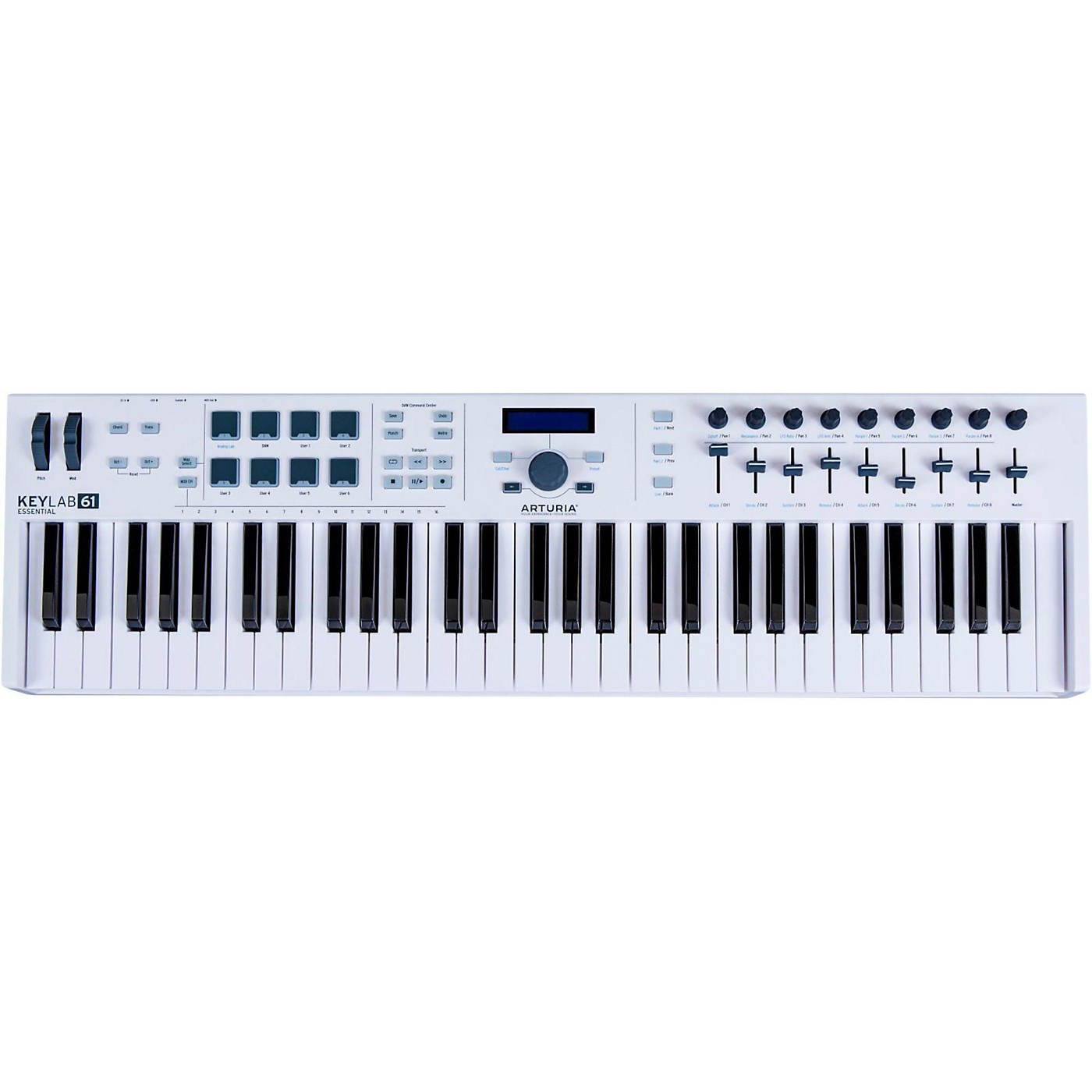 Arturia KeyLab Essential 61 MIDI Keyboard Controller White thumbnail