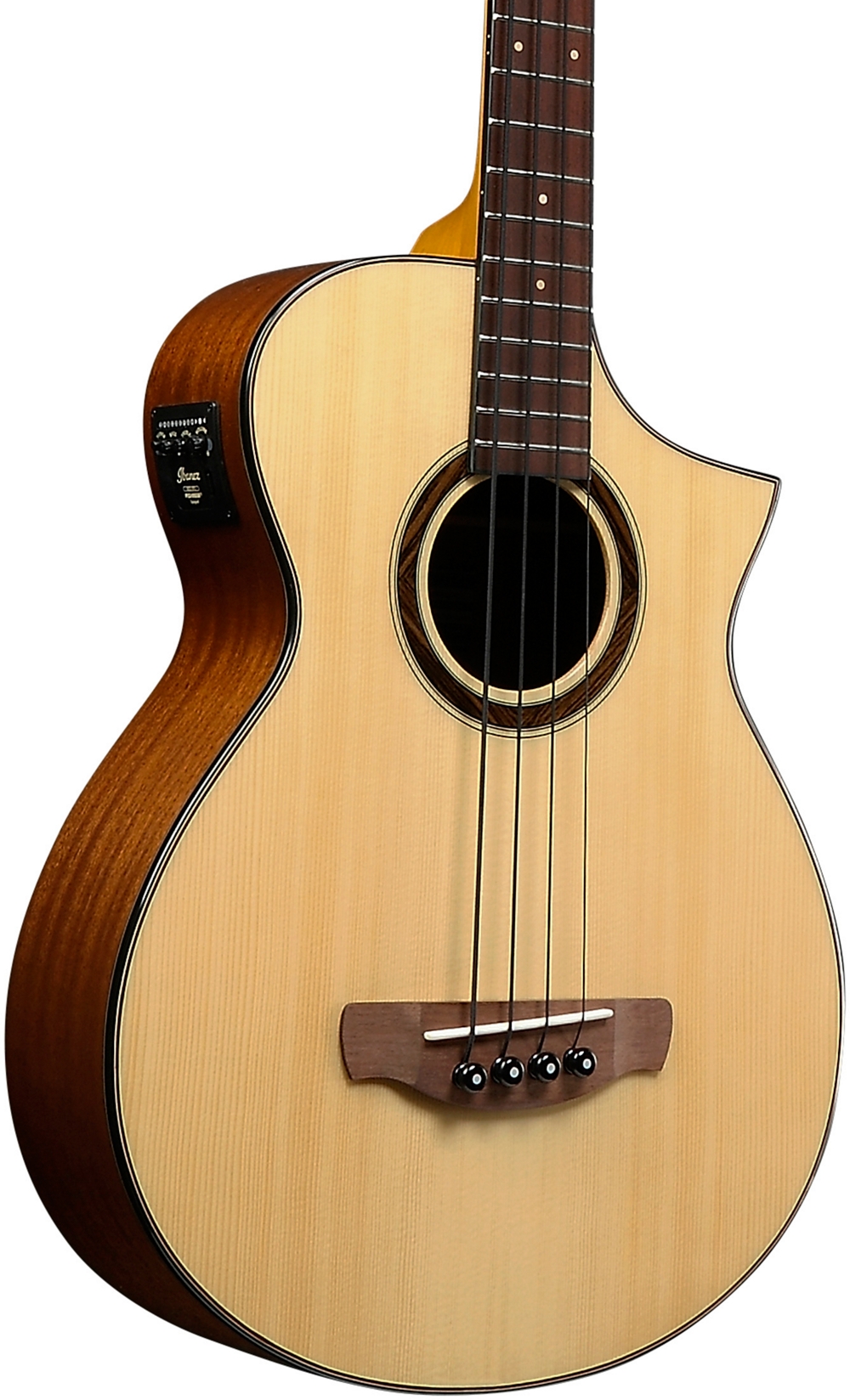Ibanez AEWB32 ShortScale AcousticElectric Bass Gloss Natural