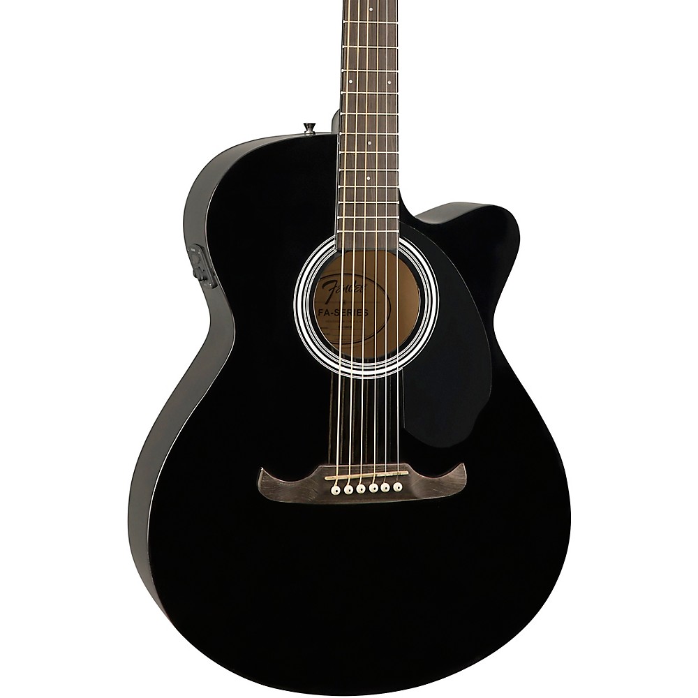 Fender FA135CE Concert AcousticElectric Guitar Black 885978902279 eBay