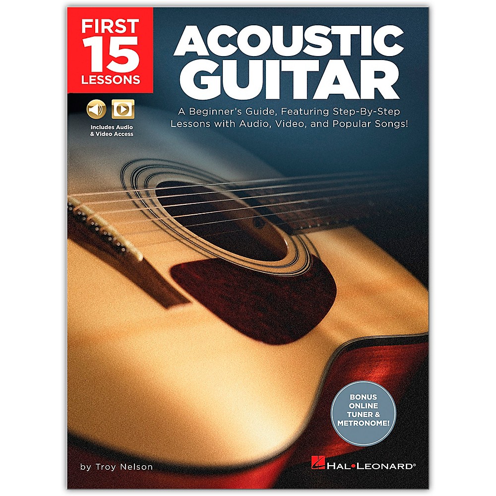 First 15 Lessons Acoustic Guitar A Beginner's Guide Book/Media Online
