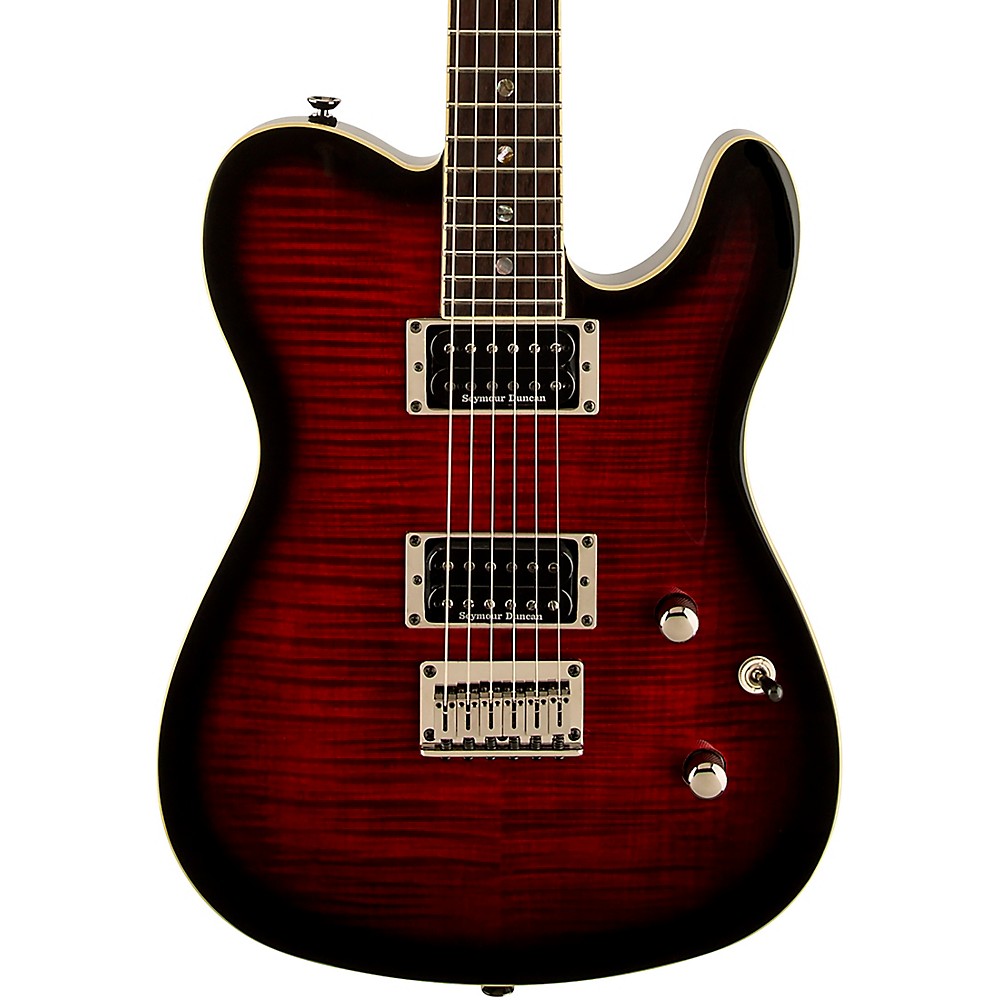 Fender Special Edition Custom Telecaster FMT HH Guitar Black Cherry Burst