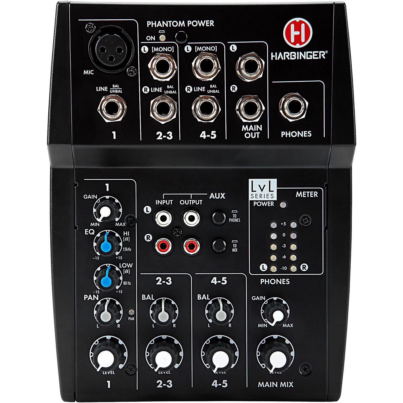Harbinger L502 5-Channel Mixer With XLR Mic Preamp thumbnail