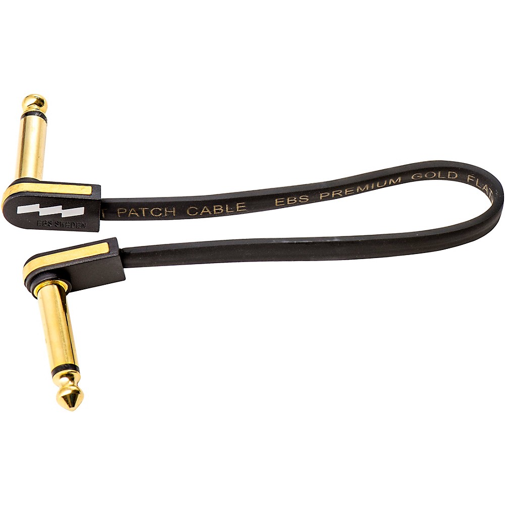 EBS Premium Flat Patch Cable 7.87 inches Black and Gold