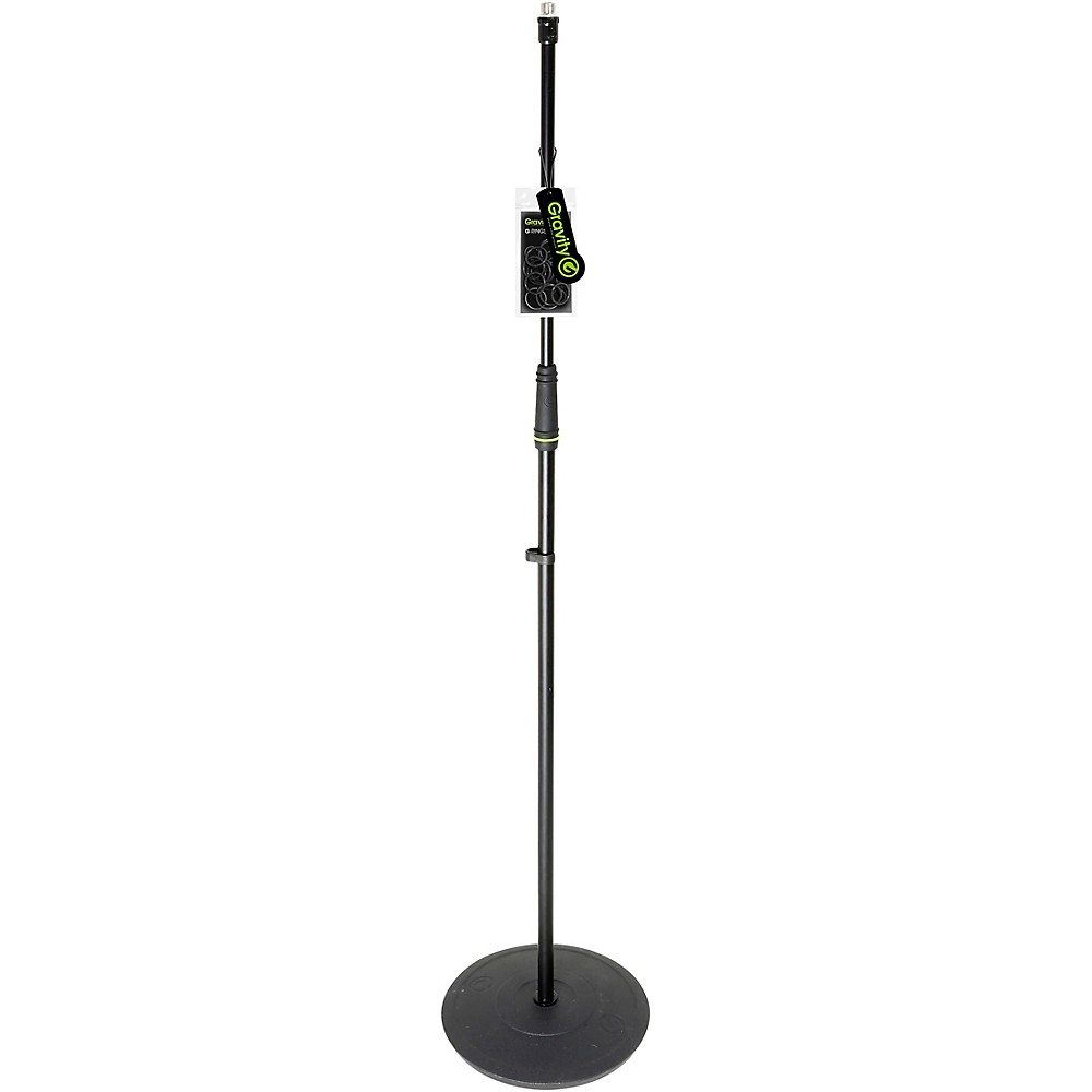 Gravity Stands Microphone Stand With Round Base - Black