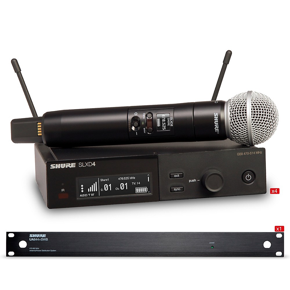 SHURE SLXD4 ets set bag付き　SLXD2マイク付き Shure SLXD 4 Handheld Wireless Microphone Bundle Band J52 | eBay