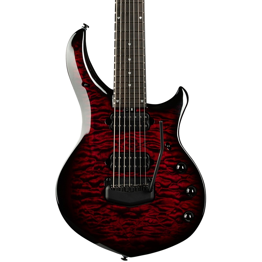 Ernie Ball Music Man Majesty 7 Quilt Top Electric Guitar Red