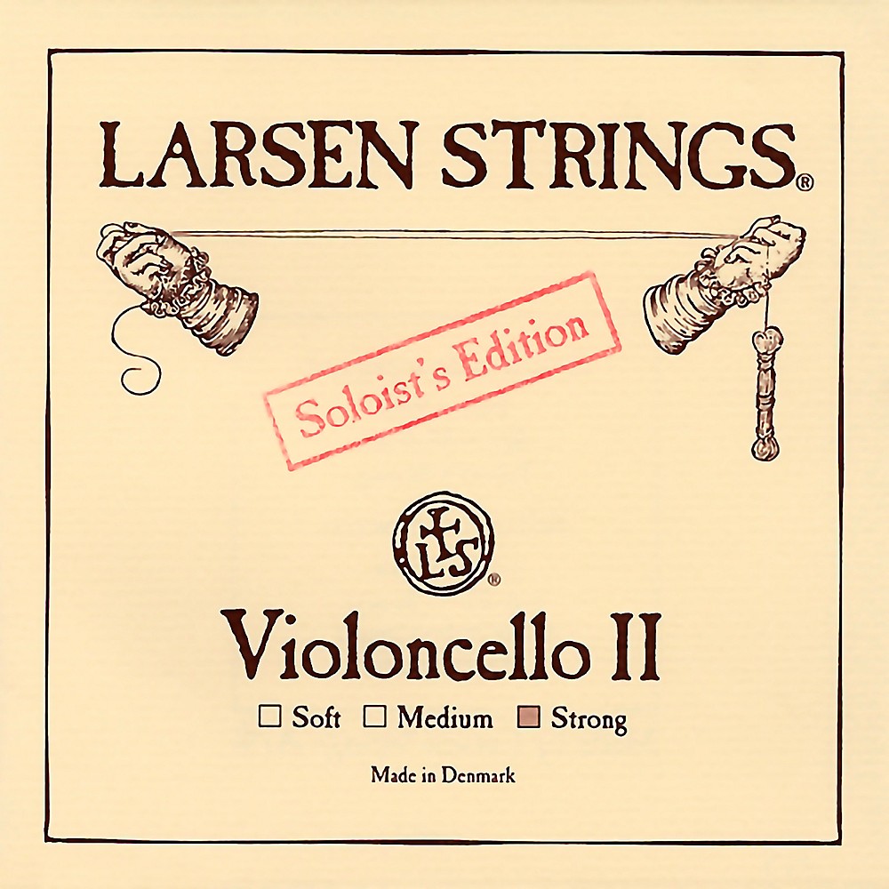 Larsen Strings Soloist Edition Cello D String 4/4 Size, Heavy Steel, Ball End