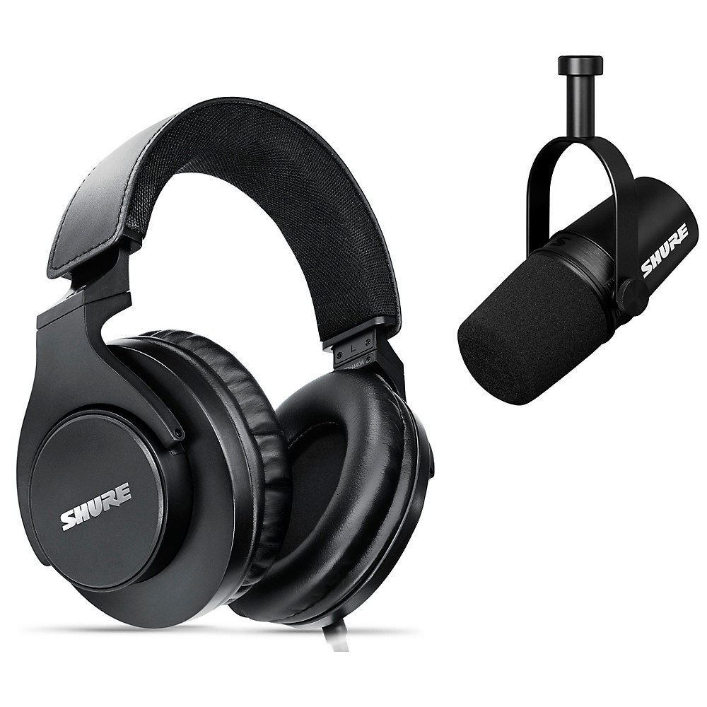 Shure Recording Bundle w/MV7X XLR Podcast Microphone & SRH440A Studio Headphones