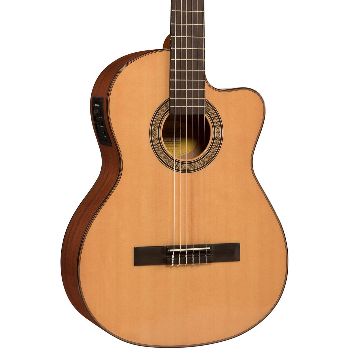 Lucero LC150Sce Spruce/Sapele Cutaway Acoustic-Electric Classical Guitar thumbnail